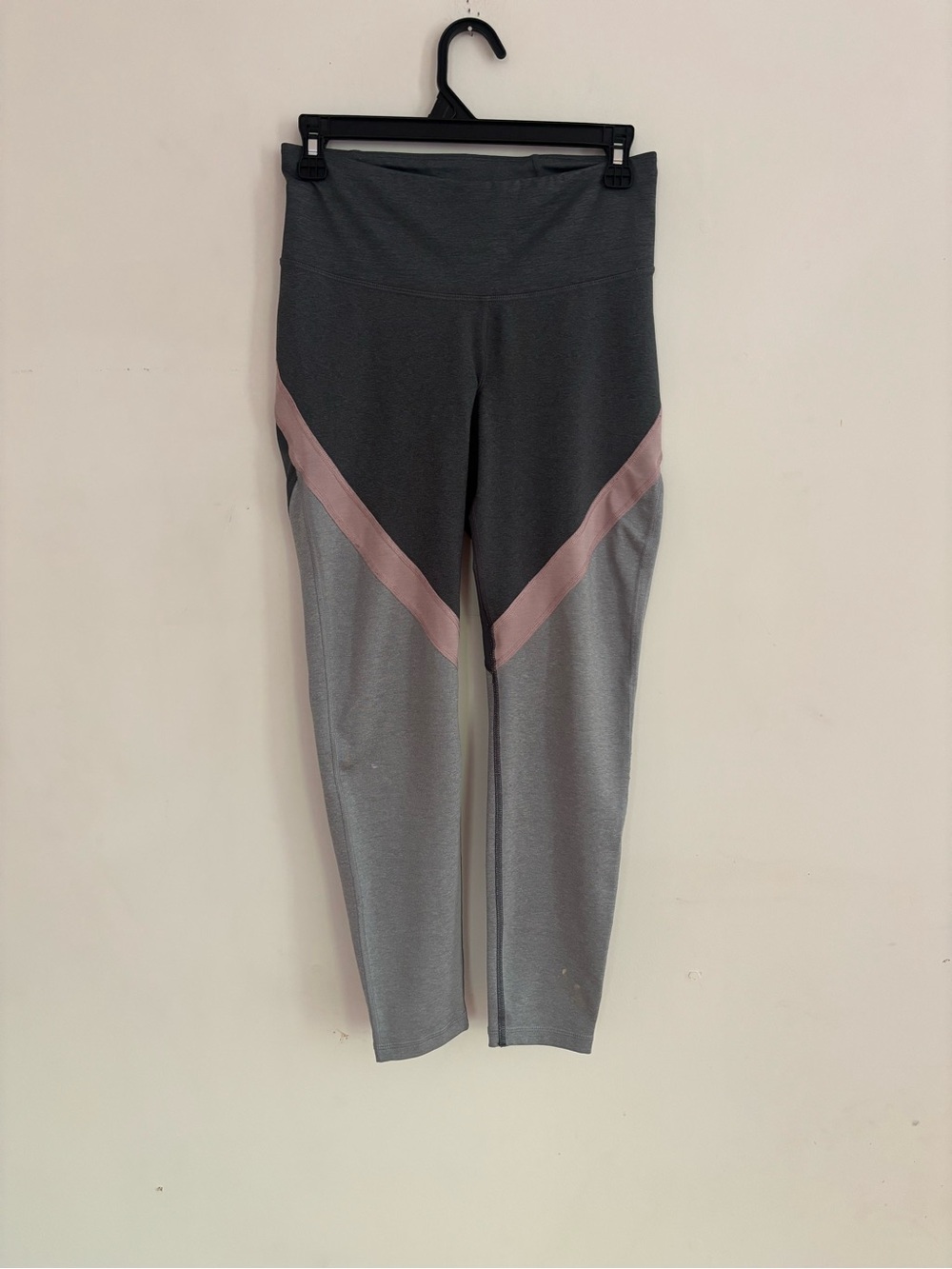Old Navy Active Gray Pink Colorblock Leggings M